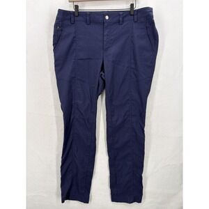 Duluth Dry on the Fly Slim Leg Pants Womens 18 Blue Chino Hiking Stretch Trail